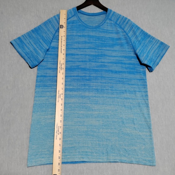 Lululemon Metal Vent Tech 2.0 Shirt Mens XL Static Storm Stripe Athletic Tee - Picture 14 of 15